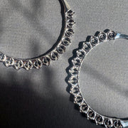 Calla Hoops Silver Medium