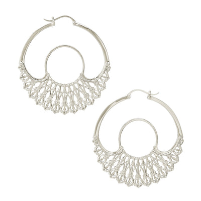 Iris Hoops Silver Large