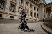 The Hollywood Evening Gown (Flower Velvet)