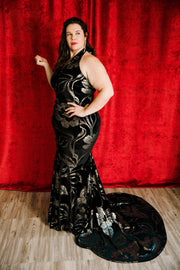 The Hollywood Evening Gown (Flower Velvet)