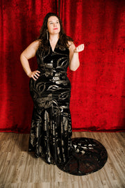 The Hollywood Evening Gown (Flower Velvet)