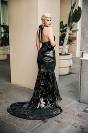 The Hollywood Evening Gown (Flower Velvet)